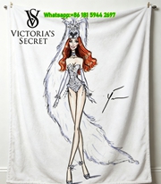 victorias secret angel feather flannel sofa throw blanket V189